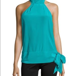 Turquoise Haute Hippie Halter Top
